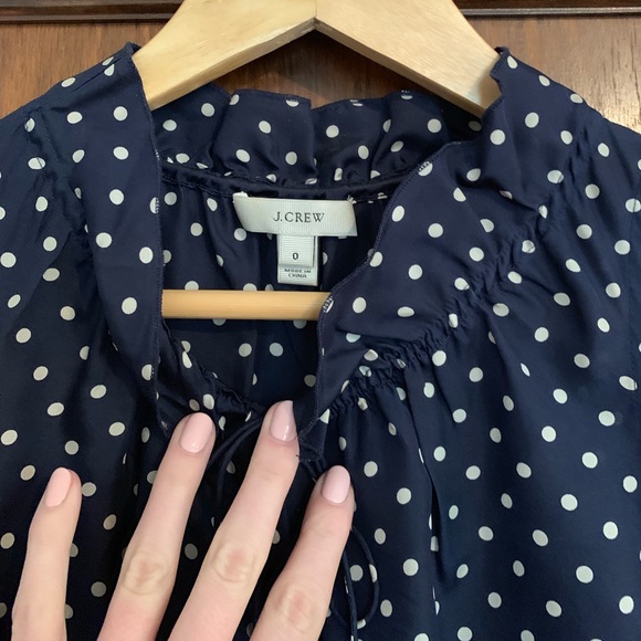 J.Crew Ruffle Neck Sleeveless Silk Blouse - Picture 4 of 6